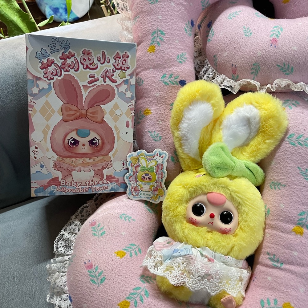 Baby three Lilyrabbit Town V2 Series Vinyl Plush Pendant (Yellow) - Picture 5 of 8